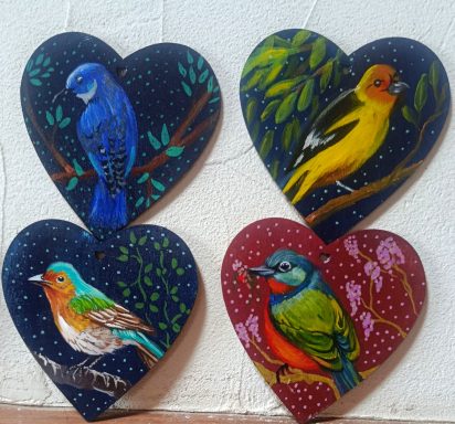 Petites pièces et objets peints